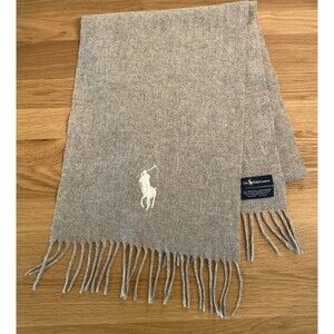 Polo‎ Ralph Lauren Mens Scarf Made in Italy – 100% Lambswool – Big Pony Logo